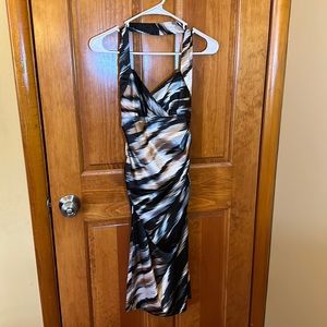 London Times Size 4 Dress Black multi color